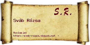 Sváb Rózsa névjegykártya